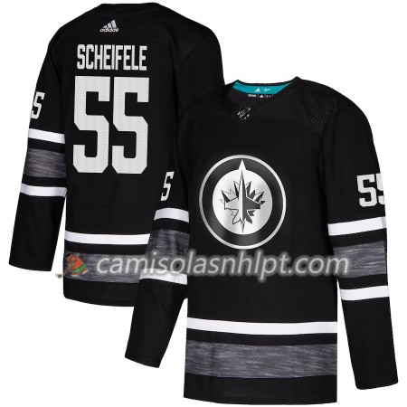 Camisola Winnipeg Jets Mark Scheifele 55 2019 All-Star Adidas Preto Authentic - Homem
